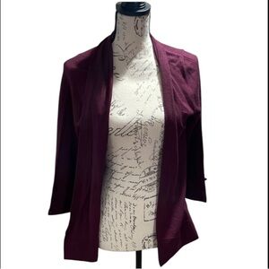 Volution Elegant Women's Wine Color Cardigan.
